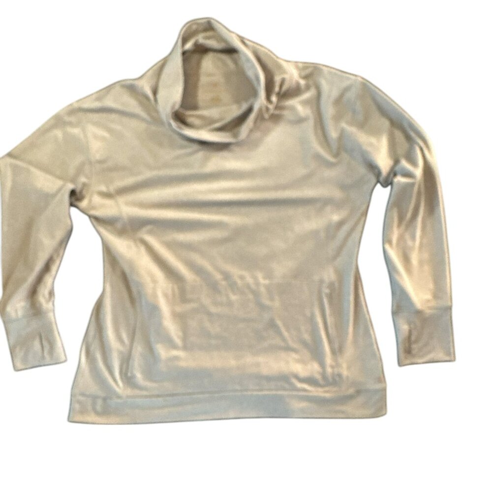 Danskin Gray Funnel Neck Pull Over Sweatshirt Size‎ Large